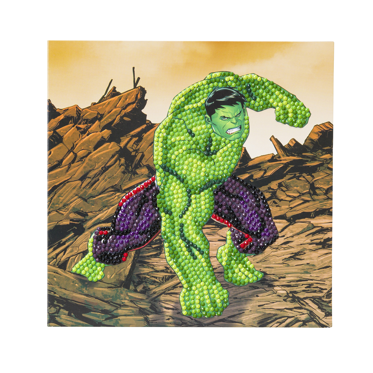 Craft Buddy DIY Crystal Card Kit Marvel Collection, Hulk